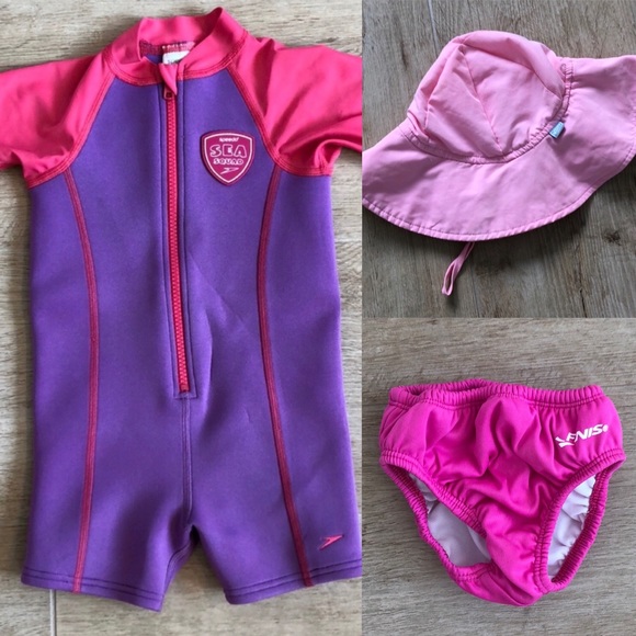 Other - 🔴3/$20 Swim Bundle 2T rash guard swim suit diaper